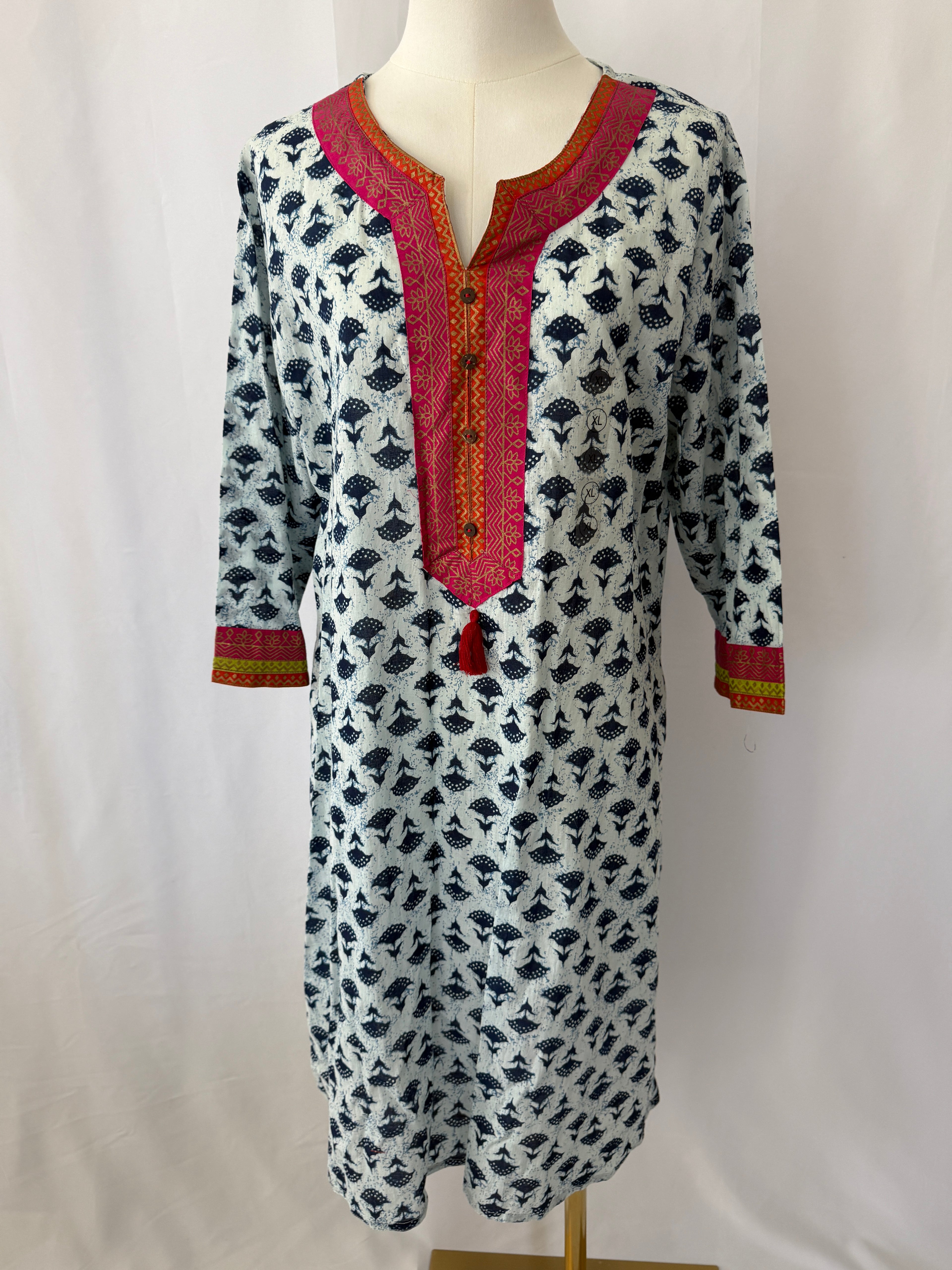 100% cotton, size XL no tags, not worn