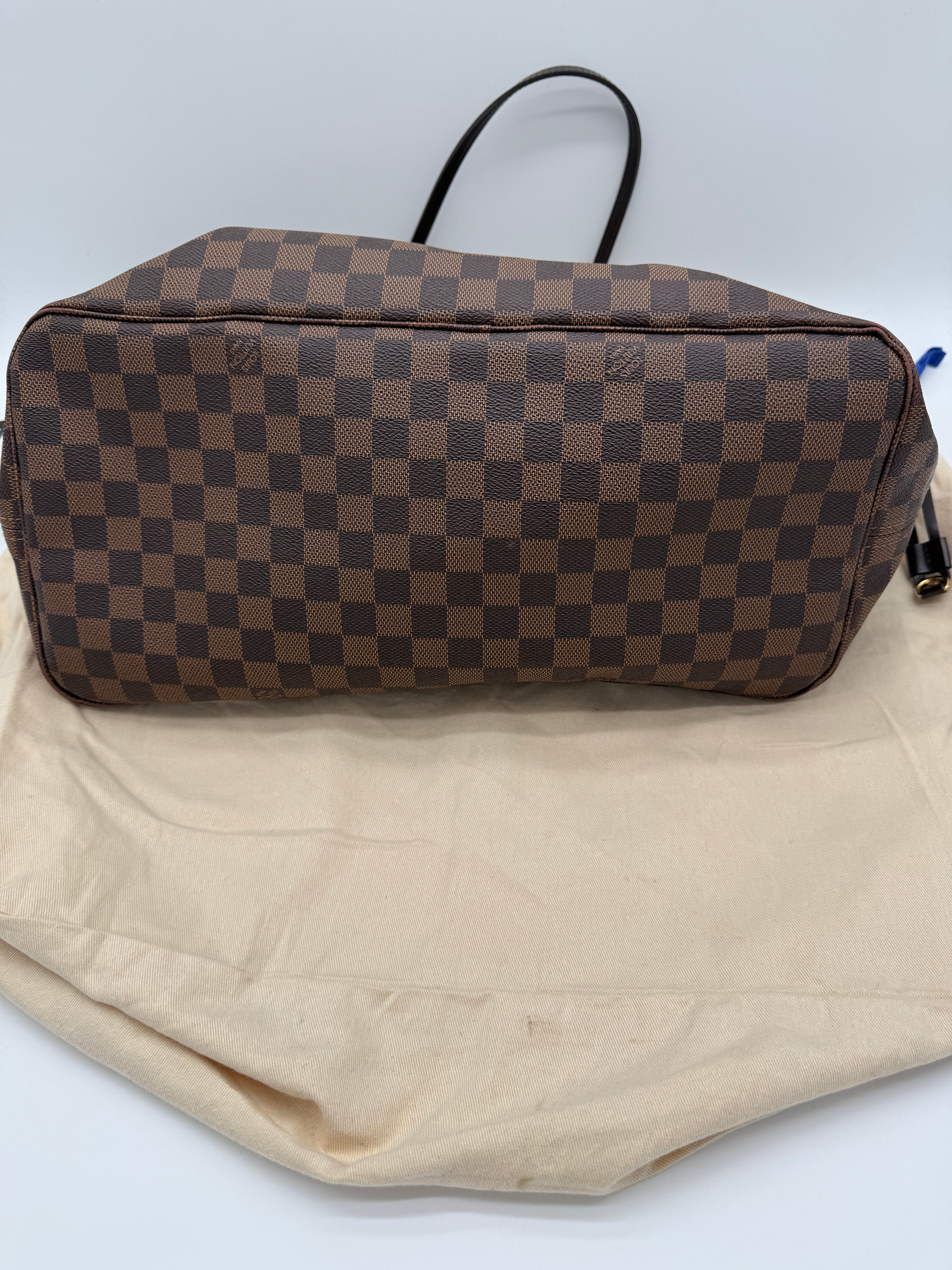 Louis Vuitton Neverfull GM Damier Ebene Tote with Pouch – Cherry Interior - Authenticated