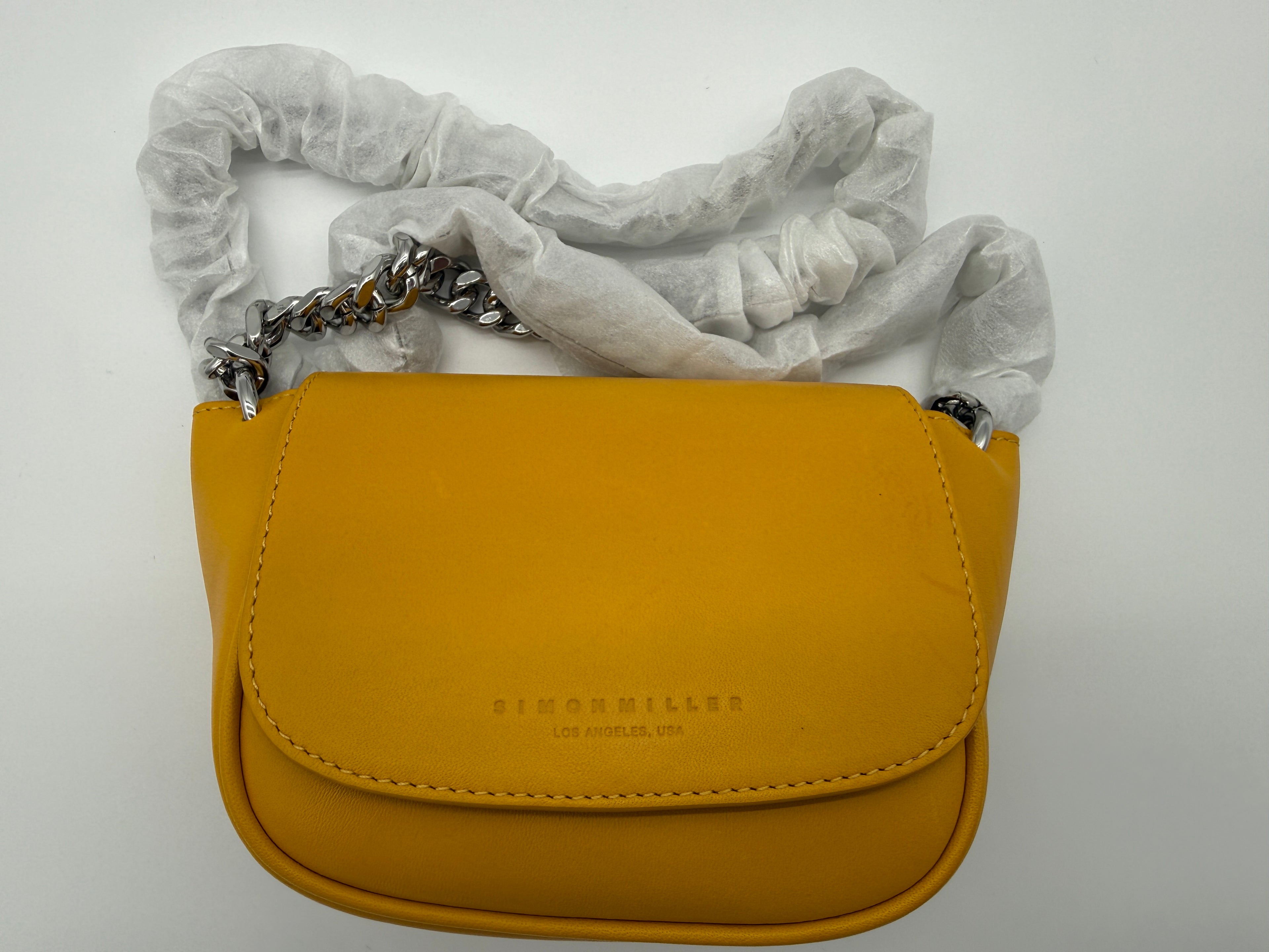 Simon Miller Mini Retro Crossbody Bag - Yellow Leather (Brand New)