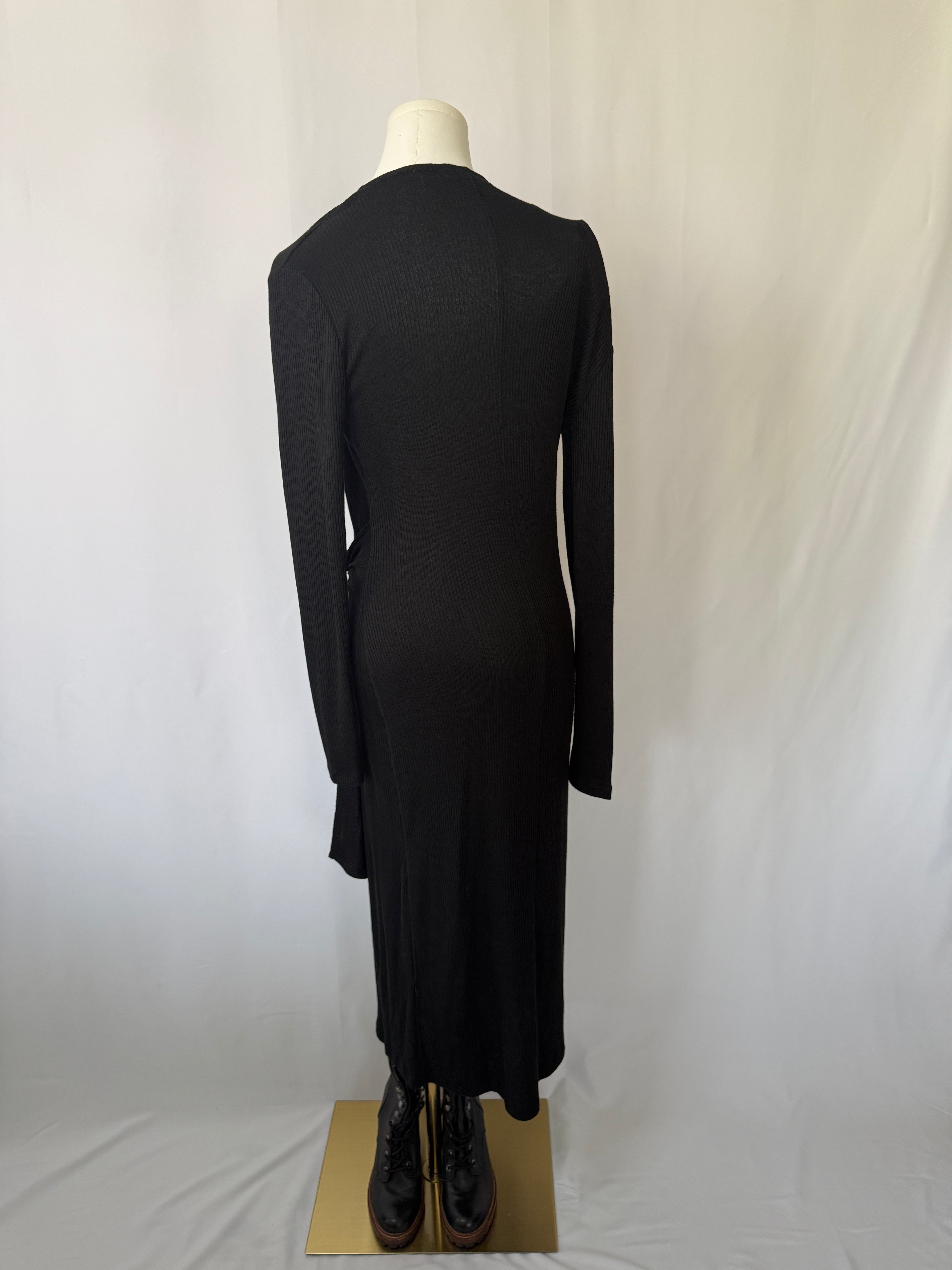 Rag & Bone Knit Rib Tie Midi Dress - Black (Size S, Brand New with Tags) + Amazon Find