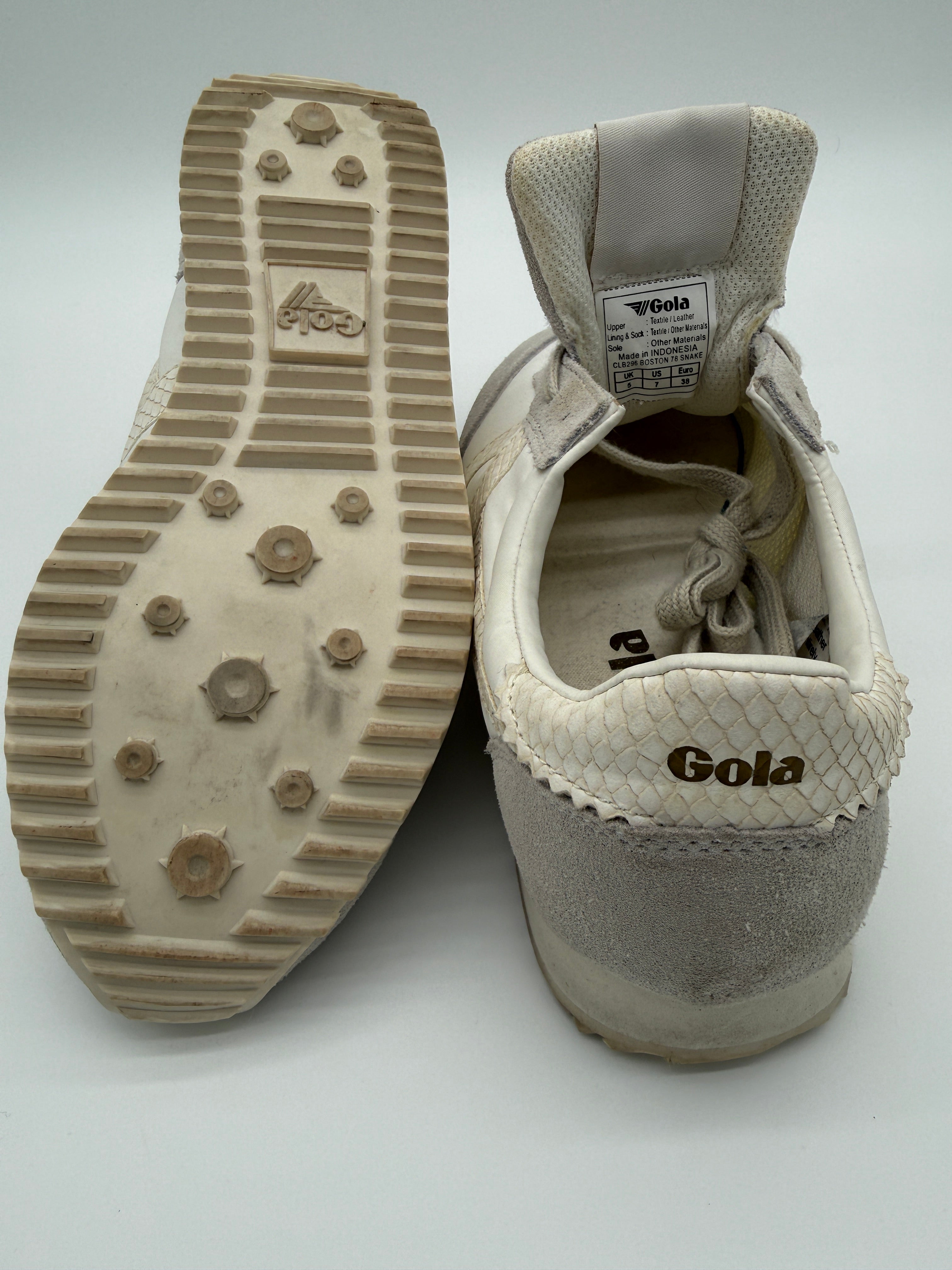 Gola Boston Sneakers – Cream / Suede – Size 7 (EU 38)