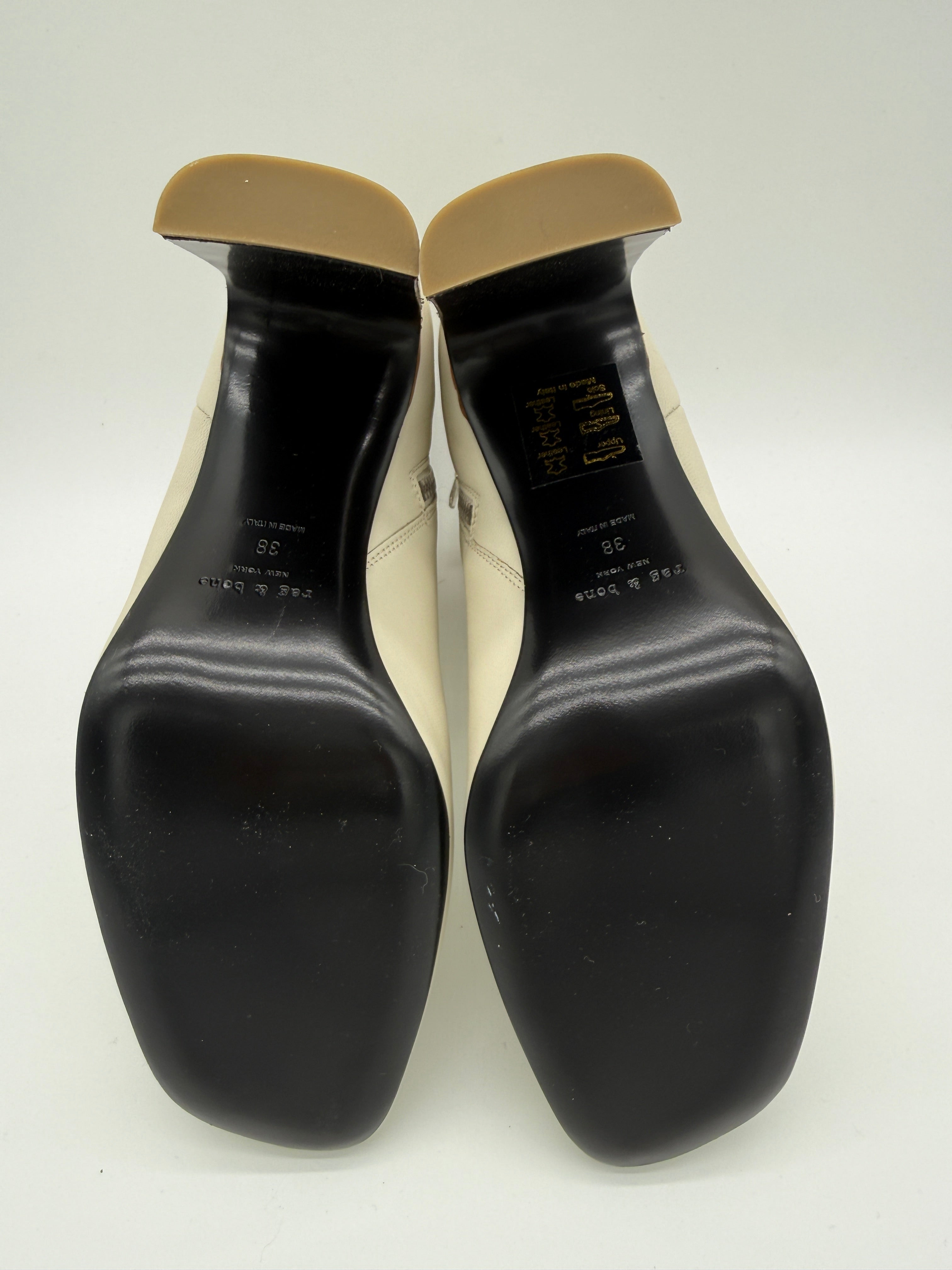 Rag & Bone Ellis Leather Ankle Boots – Ivory – Size 8.5 – New With Tags