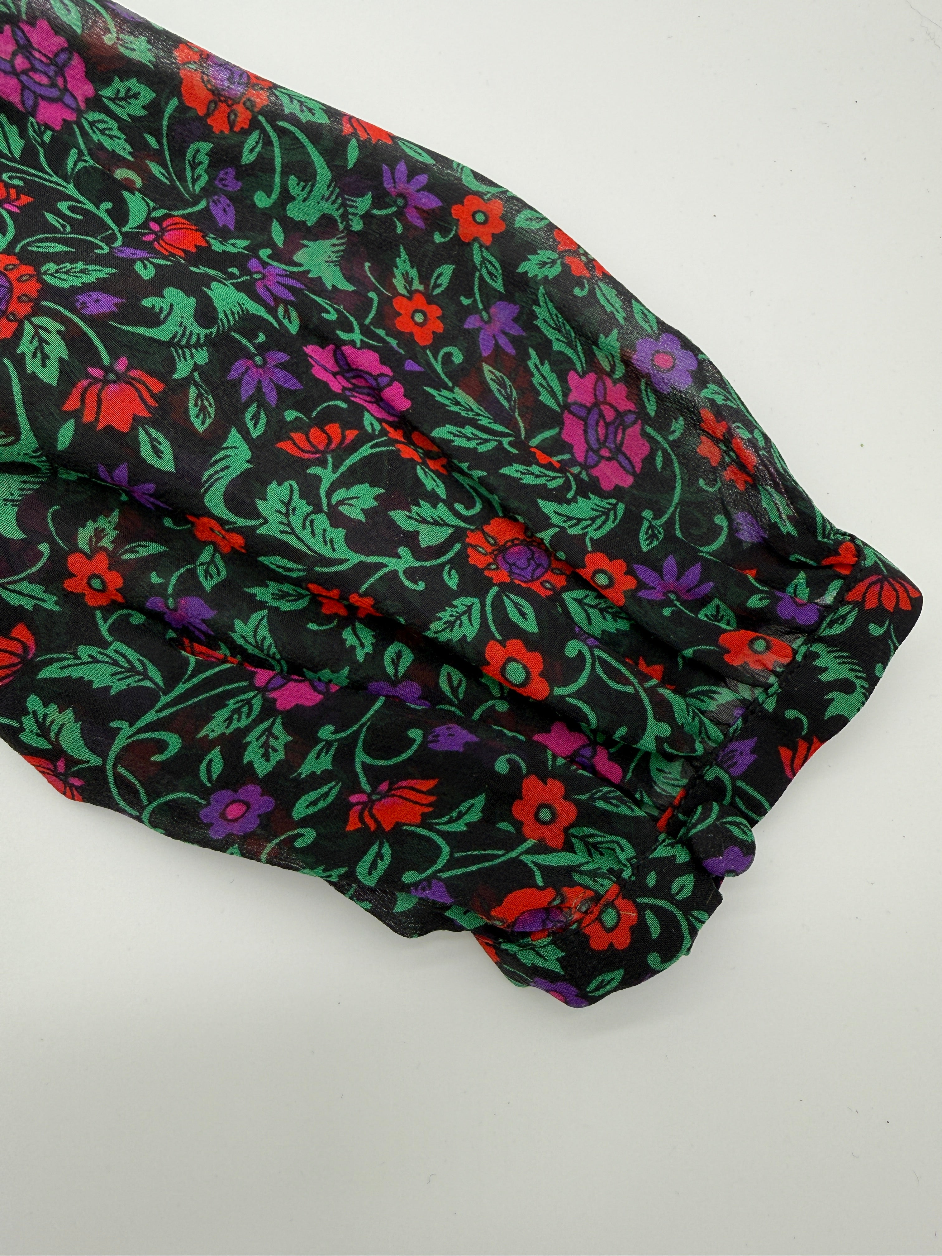 Veronica Beard Silk Floral Blouse – Black Multi – Size 6 – New With Tags