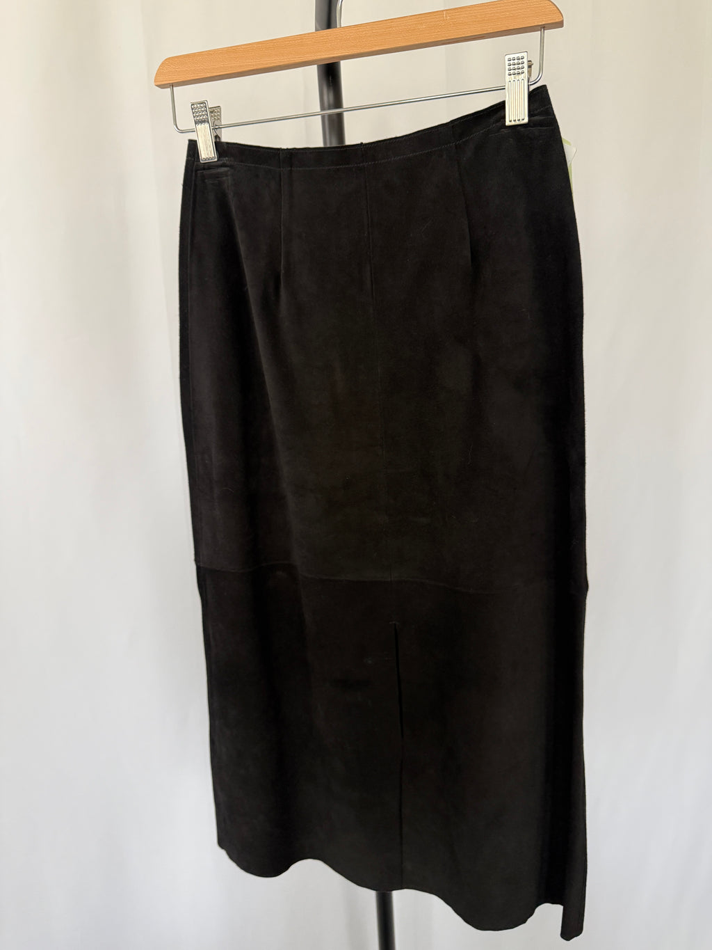 Alexa Chung for AG Suede A-Line Skirt – Black – Size 25 – Made in Italy – New